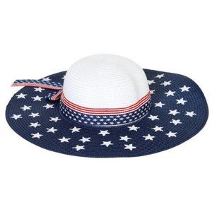 Twig & Arrow Patriotic Stars Red White & Blue Americana 4th of July Floppy Hat
